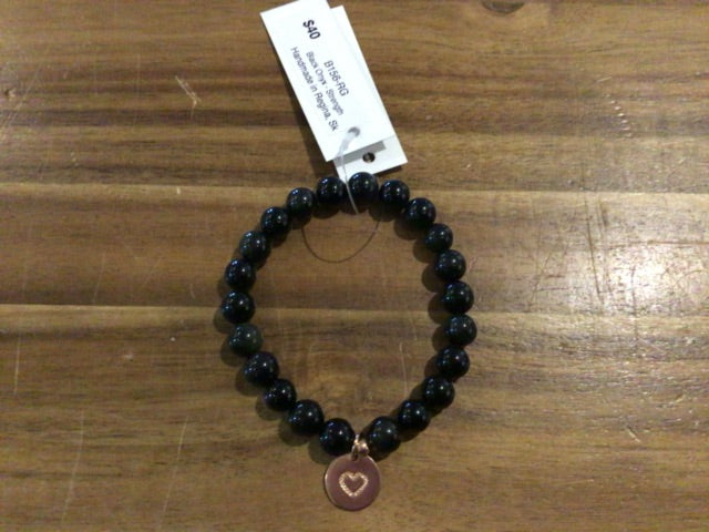 K&B Jewelry - Bracelet - Black Onyx (Strength) - B156-RG
