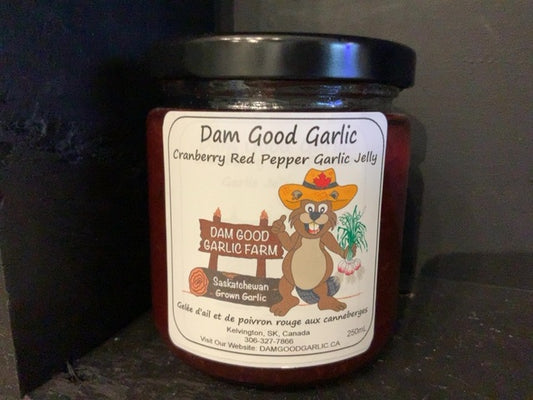 Dam Good Garlic - Garlic Pepper Jelly - Cranberry