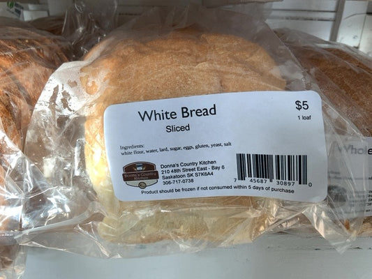 Donna’s Country Kitchen - Bread - White Bread - Sliced